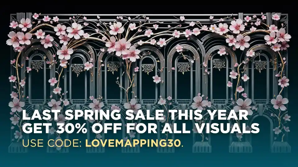 Last Spring Sale this Year Get 30% OFF everything at Video Mapping Store.